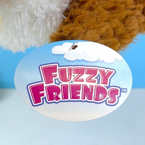 Fuzzy‎ Friends Laying Brown Bunny Rabbit Lovey 8" Plush Stuffed Animal Toy - Picture 4 of 5